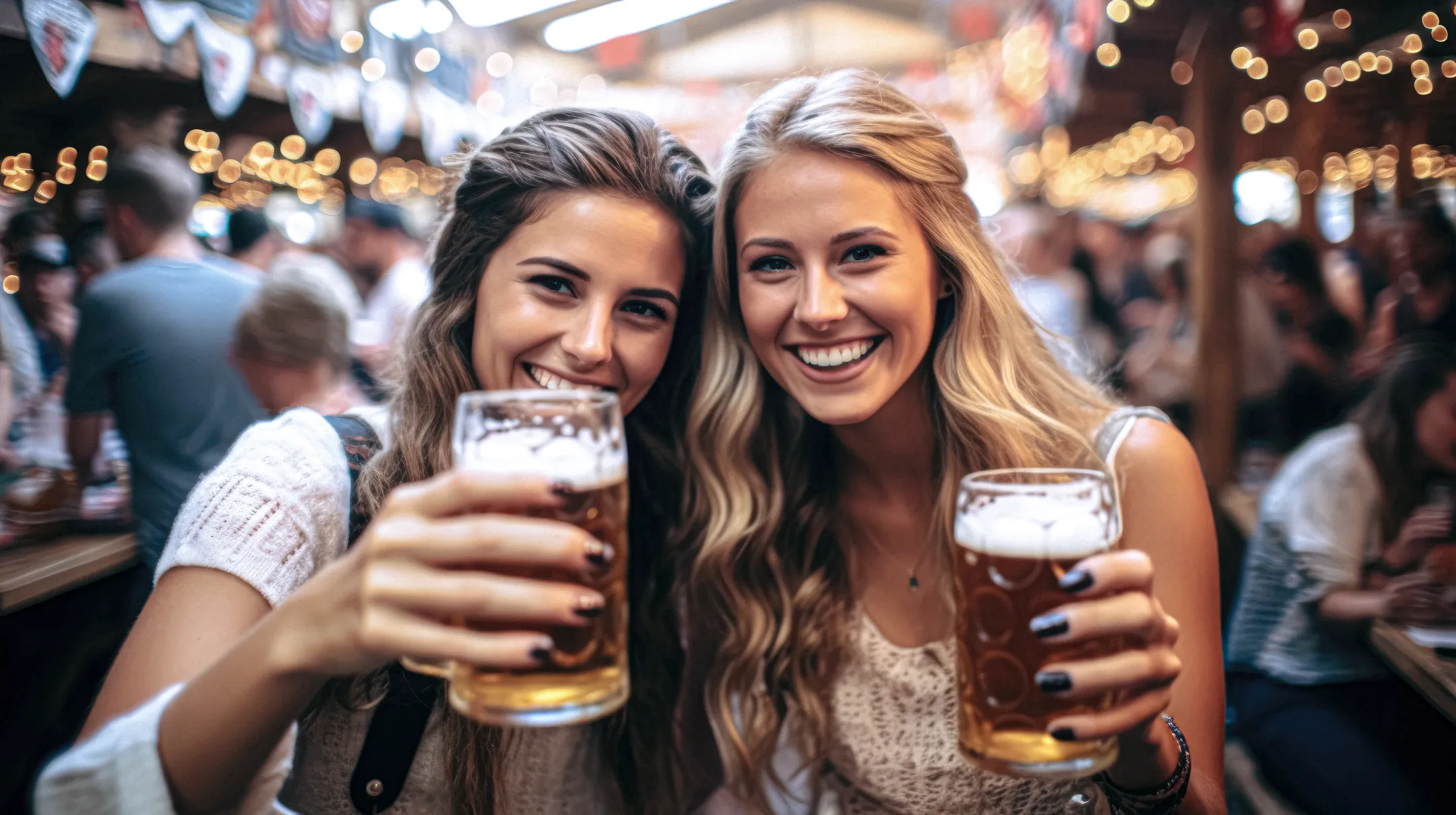 Ausgelassene Wiesn-Stimmung beim Oktoberfest im aircraft